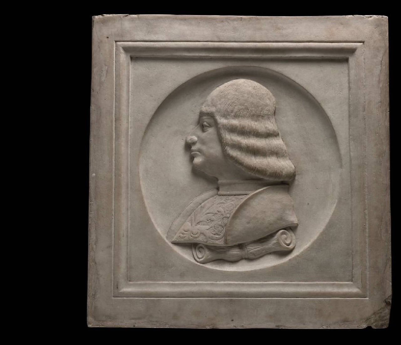 Ludovico Maria Sforza detto il Moro; al verso iscrizione del XIX secolo (Vigevano, 1452 ¿ Loches, 1508) (lastra, rilievo) di Scultore - ambito lombardo (seconda metà sec. XV)