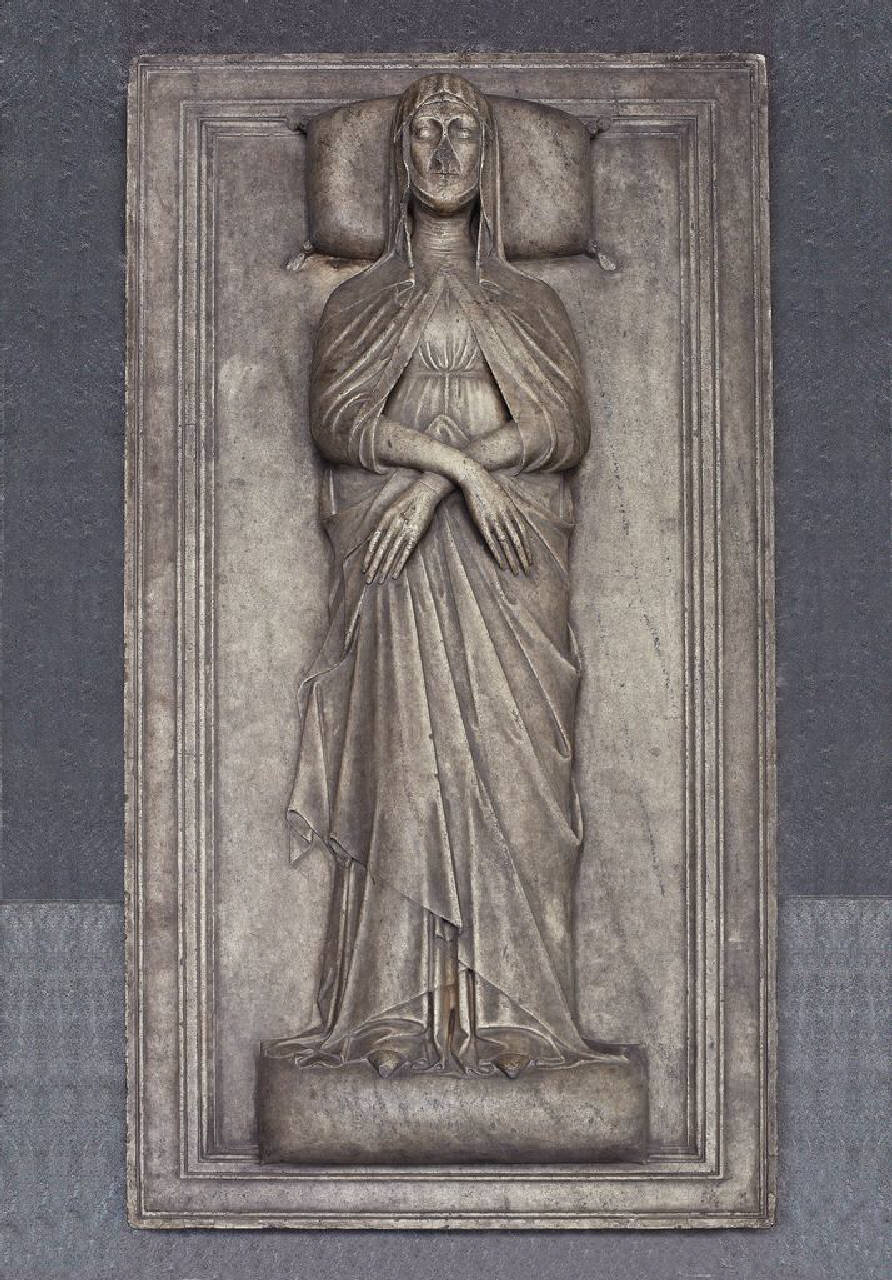 Lastra tombale di Bianca di Savoia? (Chambéry, 1336 - Pavia, 1387) (lastra tombale) di Giacomo da Campione (ultimo quarto sec. XIV)