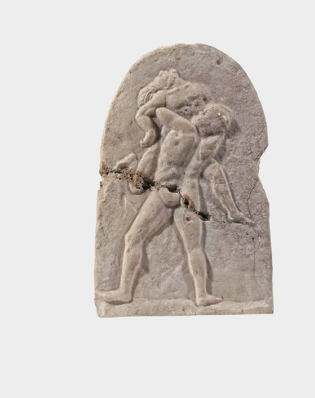 Ercole e Anteo (bassorilievo) di Scultore - ambito lombardo (seconda metà sec. XV)