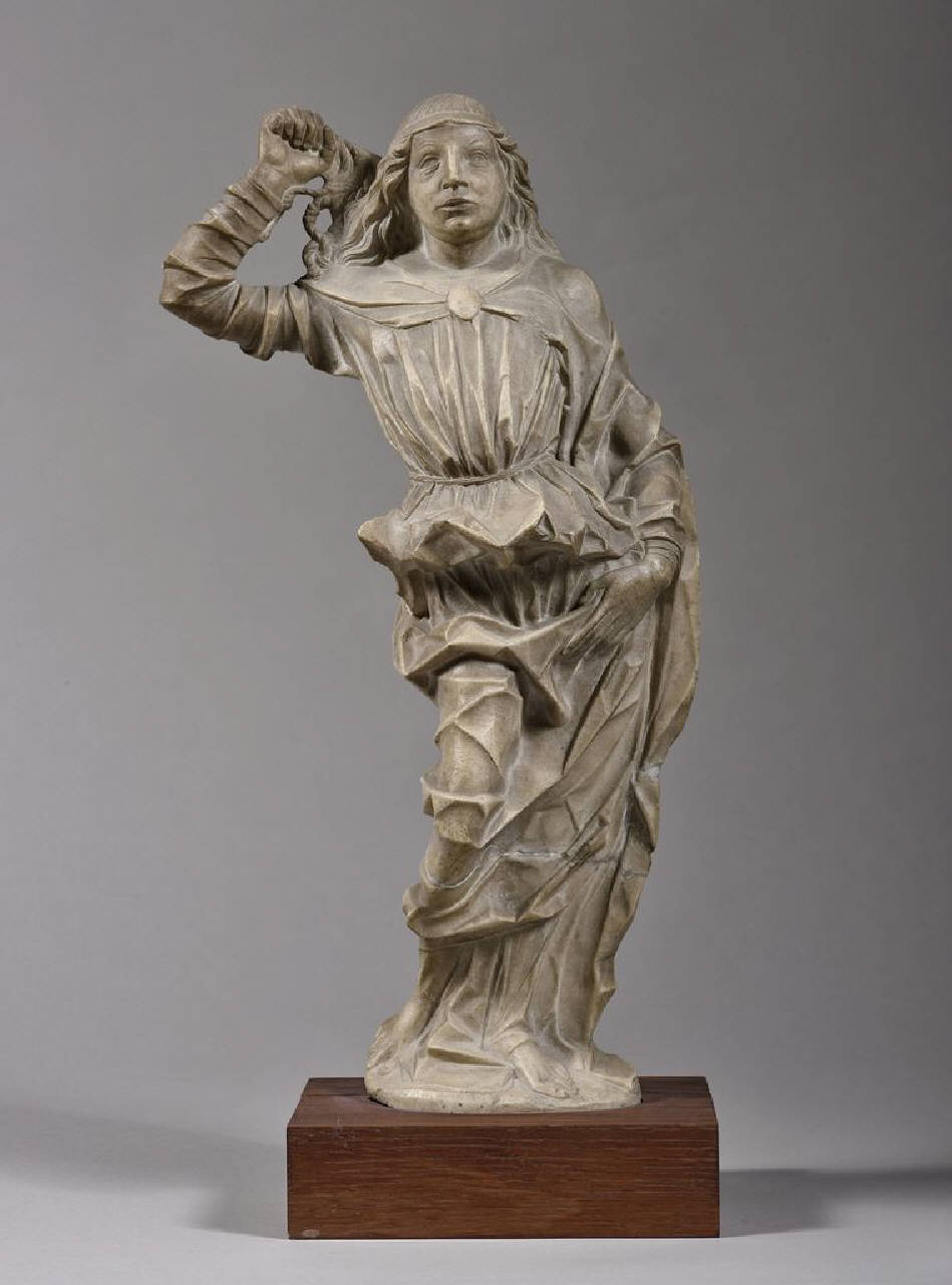 Angelo aptero con flagello (statua) di Amadeo, Giovanni Antonio (seconda metà sec. XV)