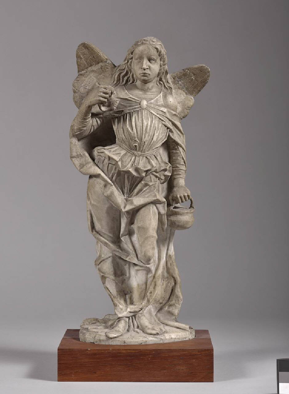 Angelo con secchiello lustrale (statua) di Scultore; Piatti, Giovanni Antonio; Amadeo, Giovanni Antonio - ambito lombardo (seconda metà sec. XV)