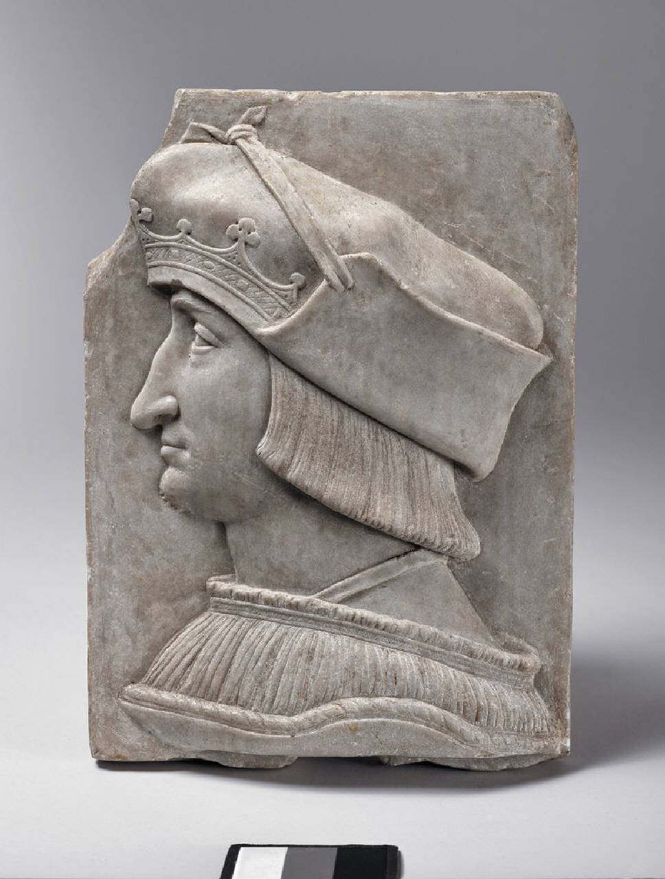 Francesco I re di Francia (Cognac, 1494 ¿ Rambouillet, 1547) (lastra, altorilievo) di Scultore - ambito lombardo (primo quarto sec. XVI)