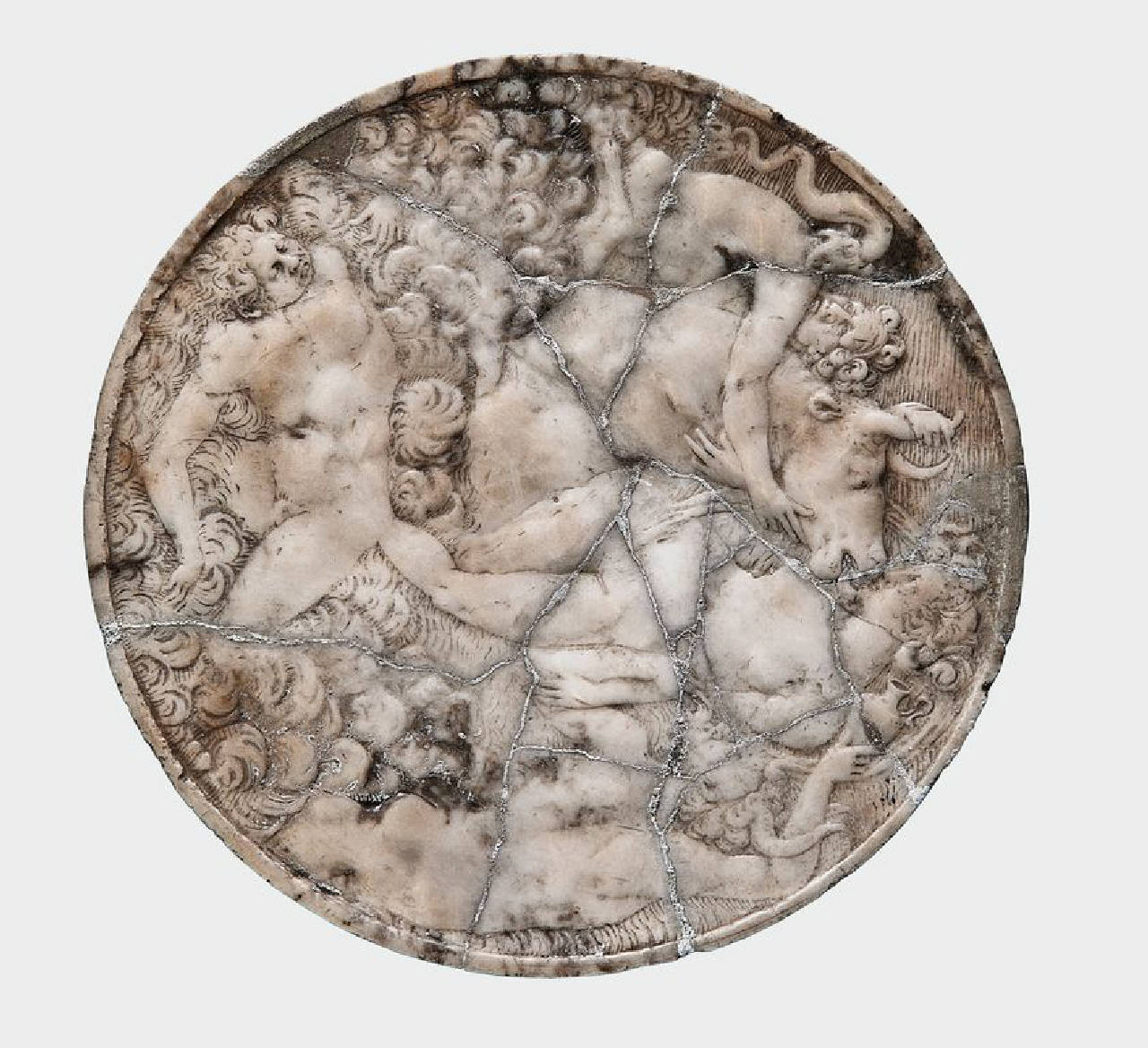 Ratto d'Europa (tondo) di Danti, Vincenzo (ambito) (terzo quarto sec. XVI)