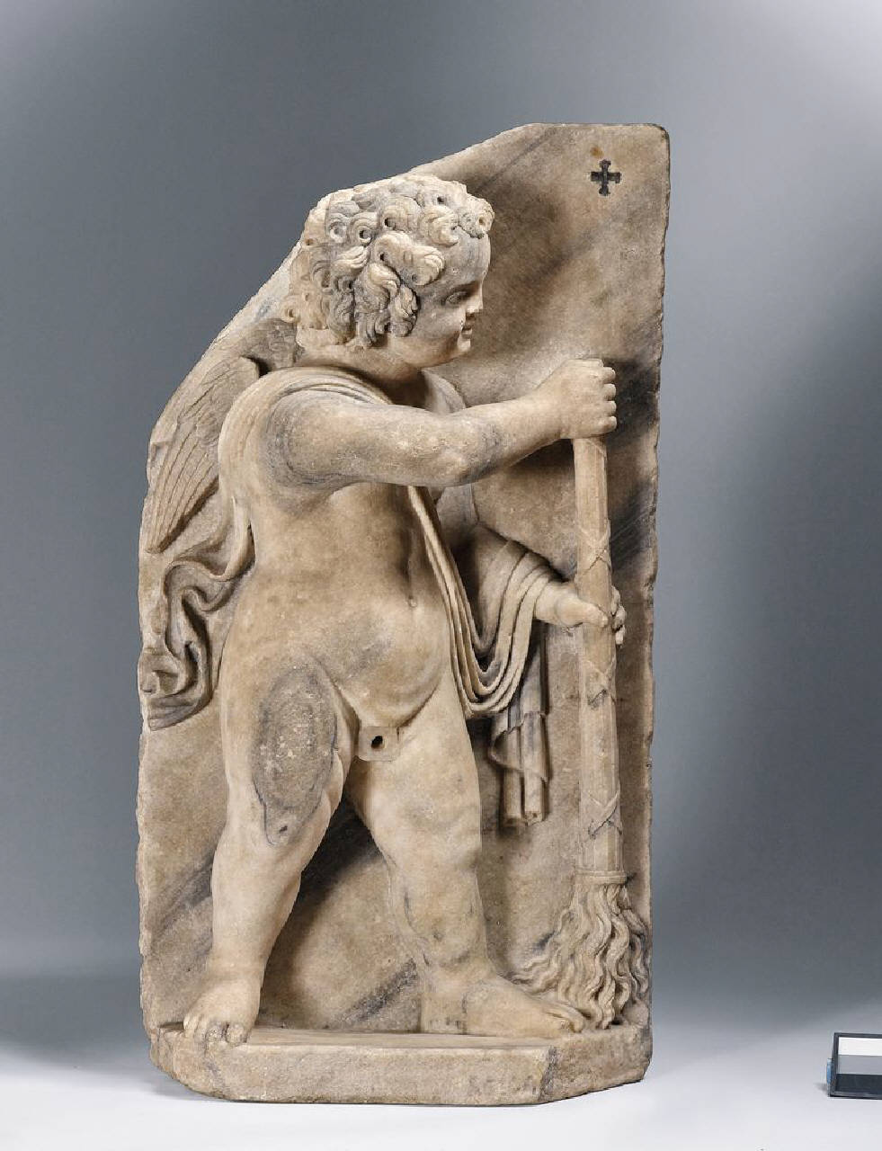 Lastra con genietto funebre, in pendant (lastra, altorilievo) di Scultore - ambito lombardo (prima metà sec. XVI)