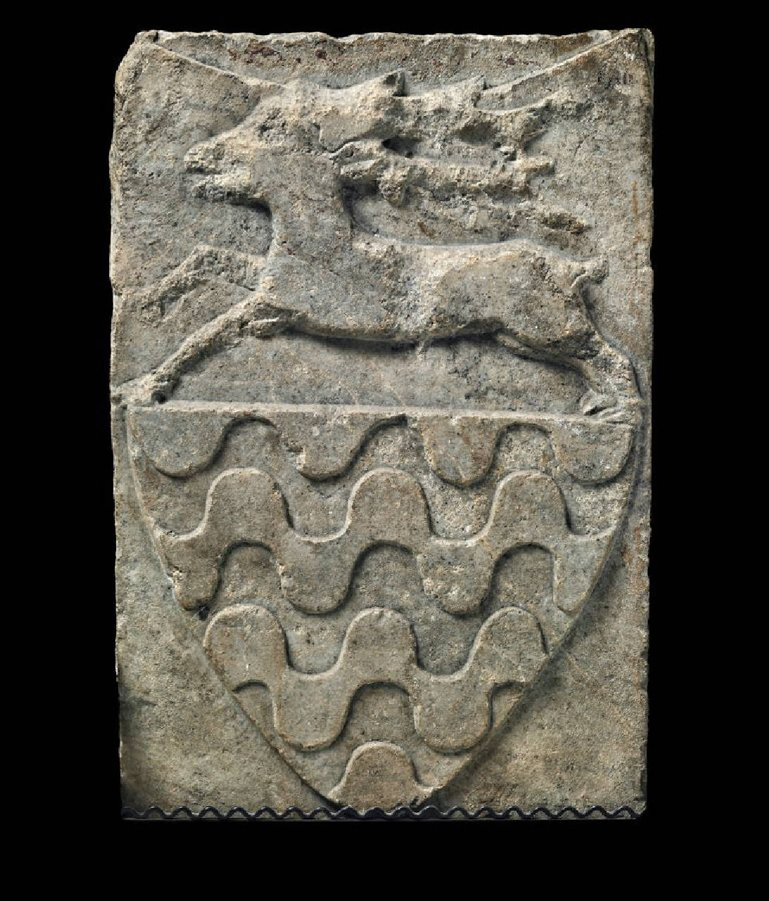 Stemma scudato bipartito (lastra, rilievo) di Scultore - ambito lombardo (sec. XV)
