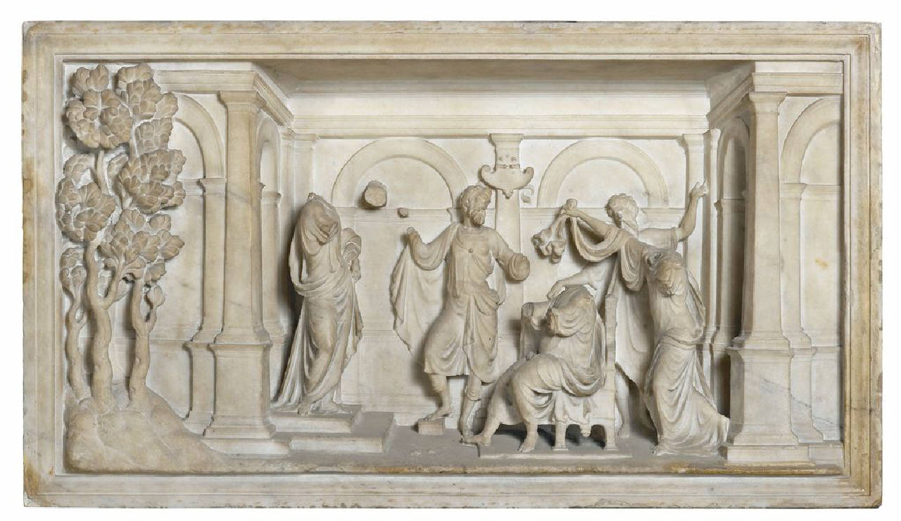 La guarigione dell¿idropico (lastra, altorilievo) di Busti, Agostino detto Bambaia (o Bambaja) (attribuito) (primo quarto sec. XVI)