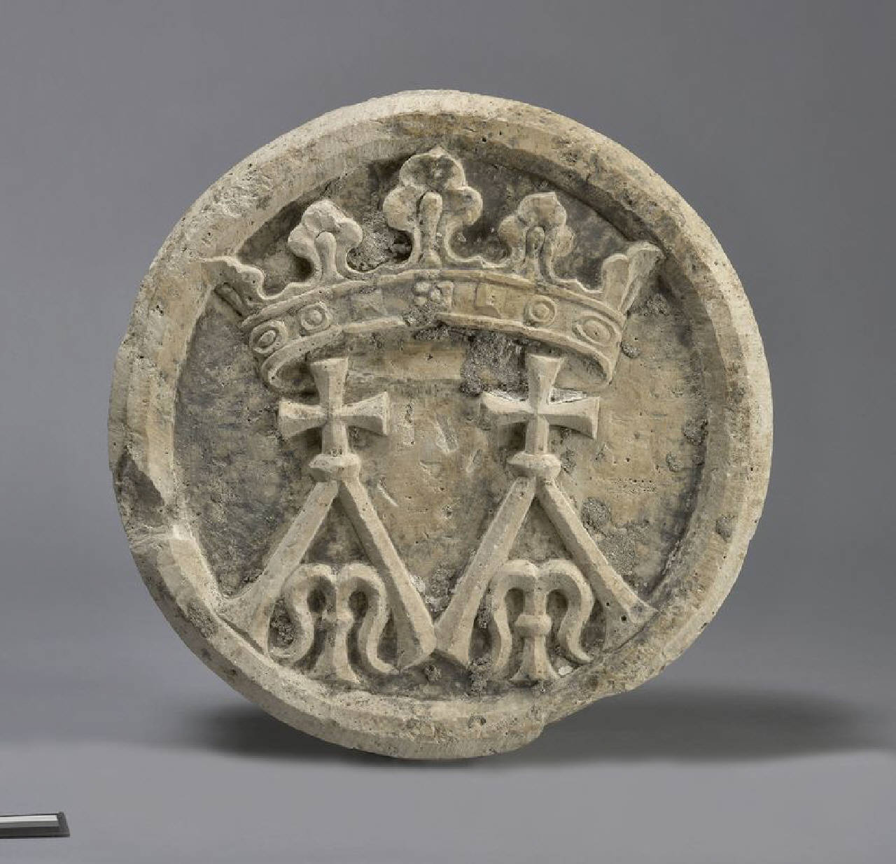 Chiave di volta con stemma Missaglia (chiave di volta) di Scultore - ambito lombardo (seconda metà sec. XV)