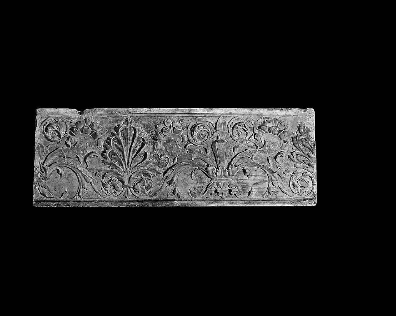 Fregio a due moduli disposti in orizzontale: cespo e palmetta (cornice) di Amadeo, Giovanni Antonio (fine/inizio sec. XV)