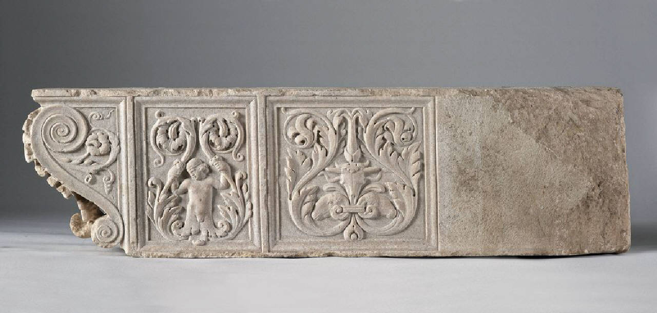 Mensola a doppio sbalzo, in pendant (mensola) di Scultore - ambito lombardo (primo quarto sec. XVI)