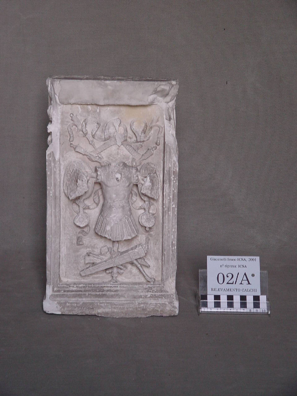 Calco del pilastrino con panoplia del monumento di Gaston de Foix (pilastrino) di Pierotti, Pietro (terzo quarto sec. XIX)