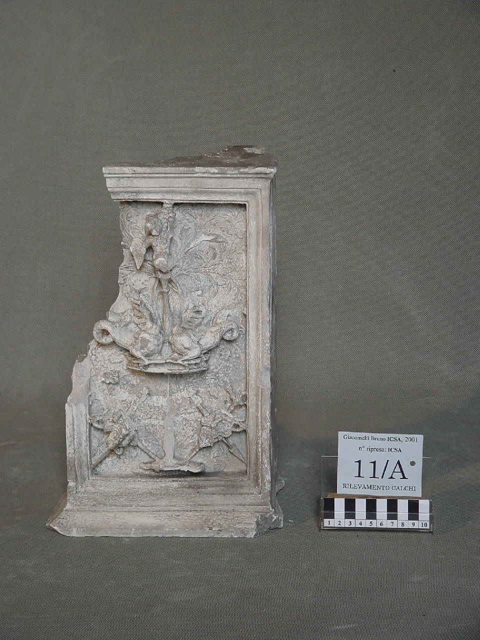 Calco di pilastrino con arpia del monumento di Gaston de Foix (pilastrino) di Pierotti, Pietro (terzo quarto sec. XIX)