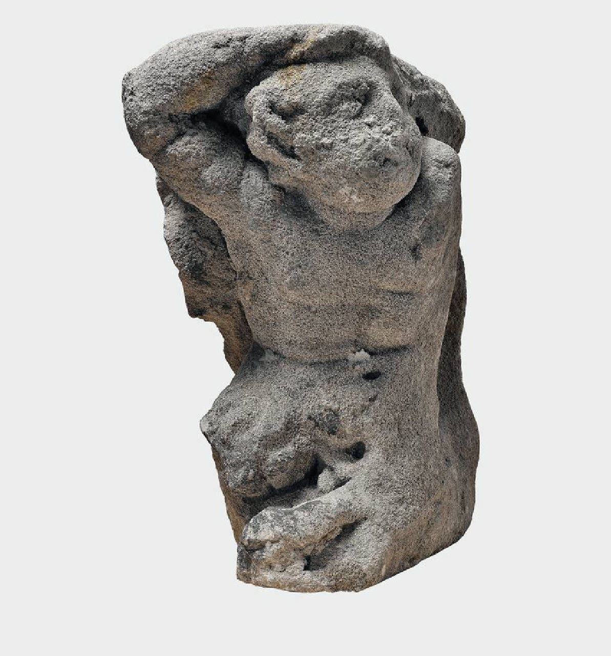 Satiro accovacciato in una nicchia frammentaria (balaustra, parte di) di Scultore - ambito lombardo (ultimo quarto sec. XVII)