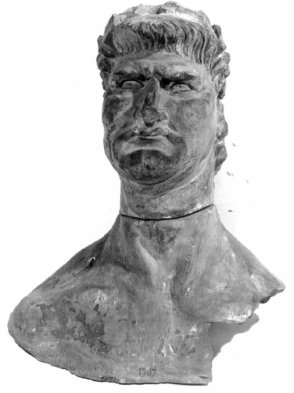 Busto virile colossale (busto) di Plasticatore - ambito lombardo (fine/inizio sec. XV)