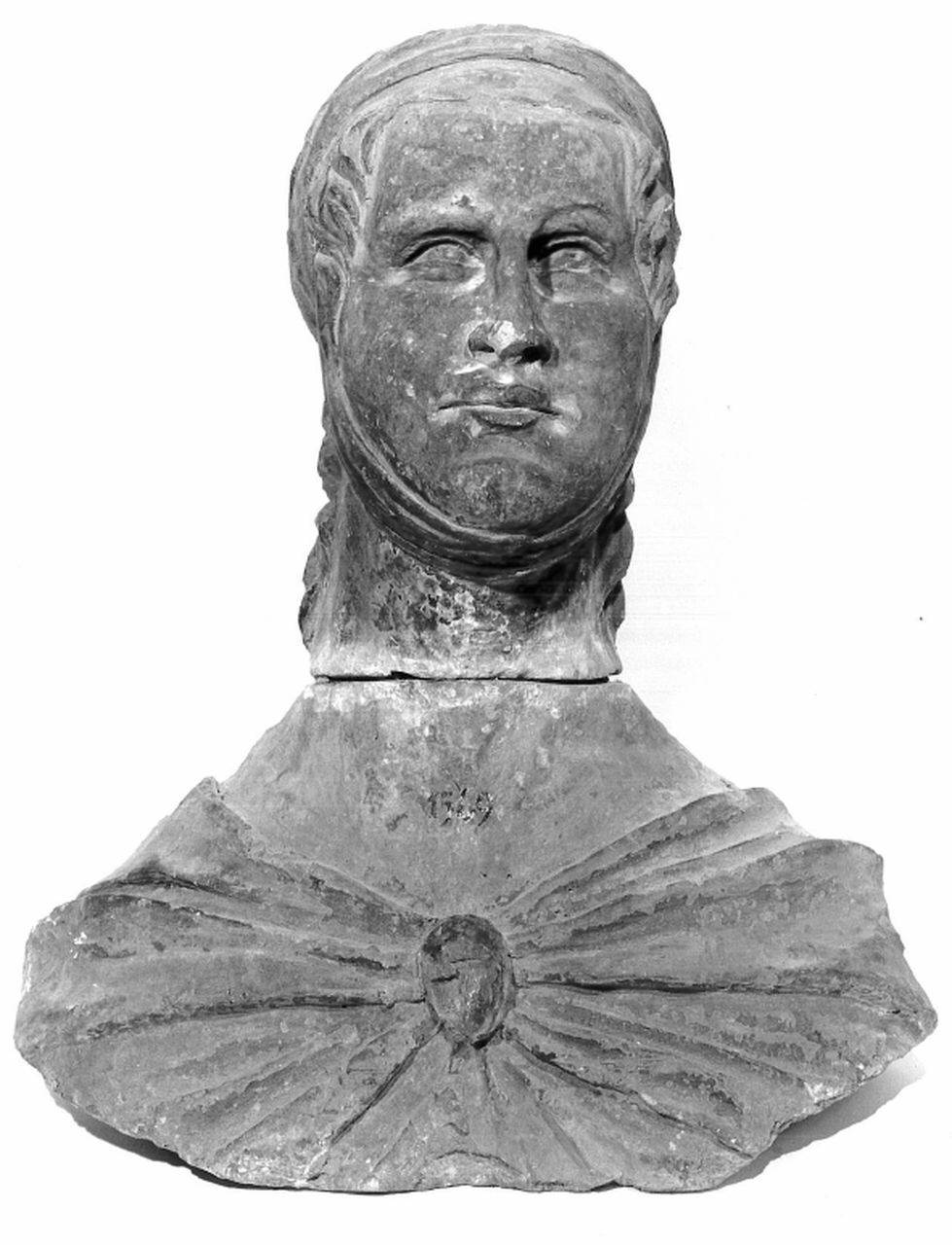 Busto femminile colossale (busto) di Plasticatore - ambito lombardo (fine/inizio sec. XV)