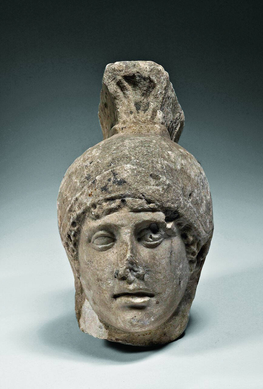 Testa virile? già detta di Ateno (testa) di Scultore - ambito lombardo (fine/inizio sec. XVIII)