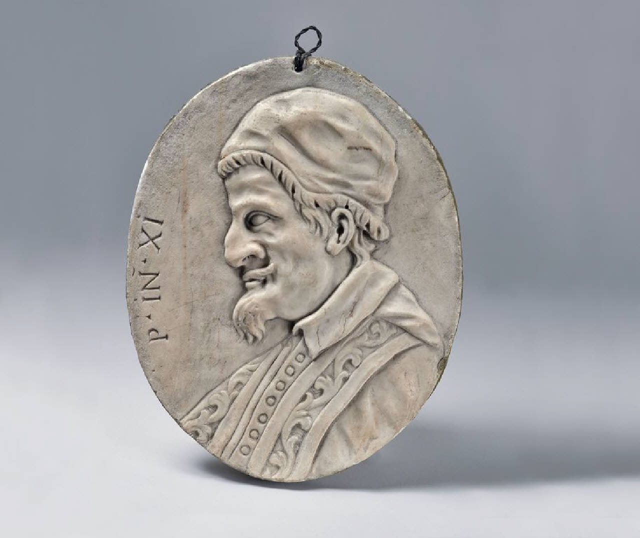 Papa Pio XI (lastra ovale) di Scultore - ambito lombardo (fine/inizio sec. XVII)