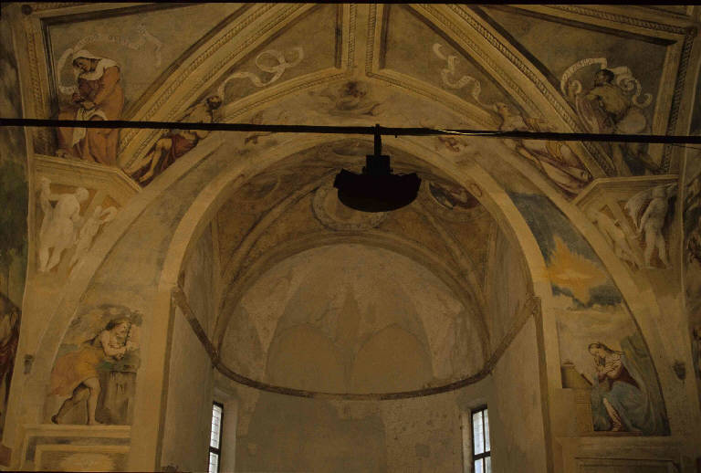 ANNUNCIAZIONE (decorazione dipinta) di Romanino, Girolamo (secondo quarto sec. XVI)