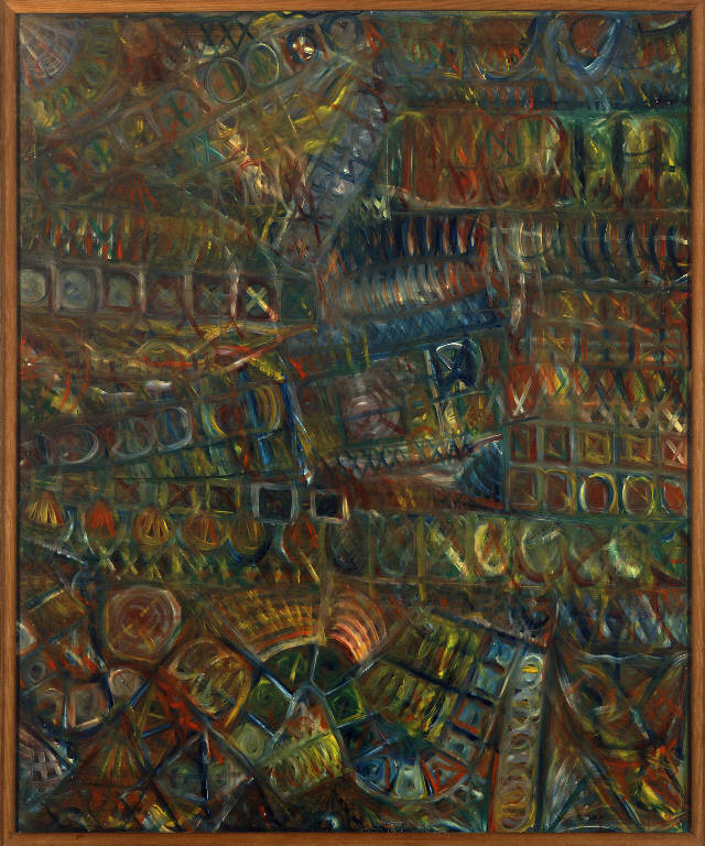 Semantische Ölmalerei, Forme fantastiche (dipinto) di Lattanzi, Luciano (sec. XX)