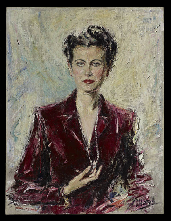 Ritratto di Graziella Gallinari Daina de' Valsecchi (dipinto) di Pallastrelli Di Celleri, Uberto (secondo quarto sec. XX)