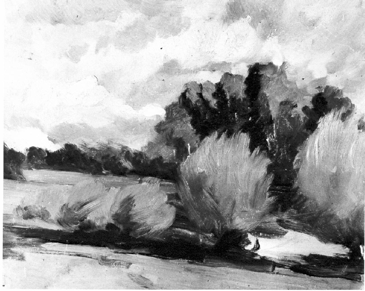 paesaggio (dipinto) - ambito pavese (sec. XX)