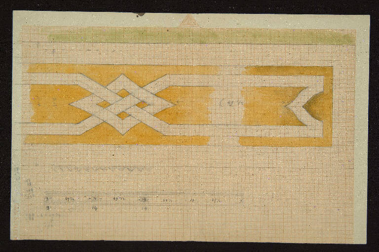 MOTIVO DECORATIVO A INTRECCIO GEOMETRICO (disegno) di Bagatti Valsecchi Fausto; Bagatti Valsecchi Giuseppe (secc. XIX/ XX)