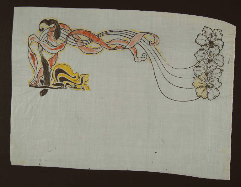 MOTIVO DECORATIVO FLOREALE (disegno) di Bagatti Valsecchi Fausto; Bagatti Valsecchi Giuseppe (secc. XIX/ XX)