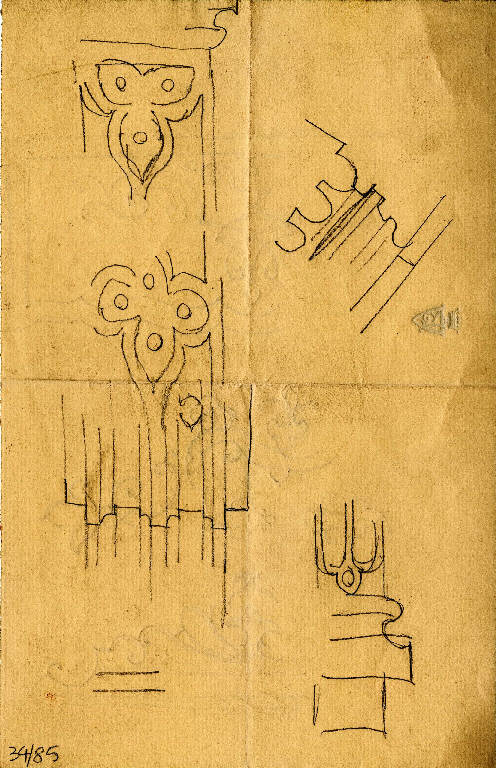 MOTIVI DECORATIVI (disegno) di Bagatti Valsecchi Fausto; Bagatti Valsecchi Giuseppe (secc. XIX/ XX)