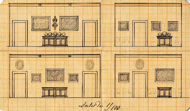STUDIO PER ALZATI (disegno) di Bagatti Valsecchi Fausto; Bagatti Valsecchi Giuseppe (secc. XIX/ XX)