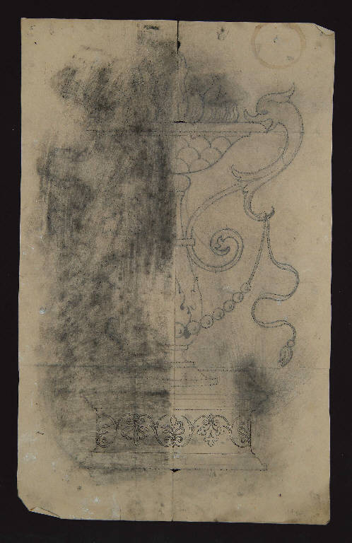MOTIVO DECORATIVO A CANDELABRA (disegno) di Bagatti Valsecchi Fausto; Bagatti Valsecchi Giuseppe (secc. XIX/ XX)