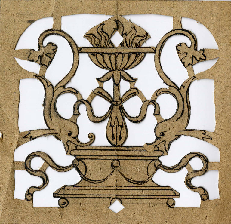 MOTIVO DECORATIVO ZOOMORFO (disegno) di Bagatti Valsecchi Fausto; Bagatti Valsecchi Giuseppe (secc. XIX/ XX)