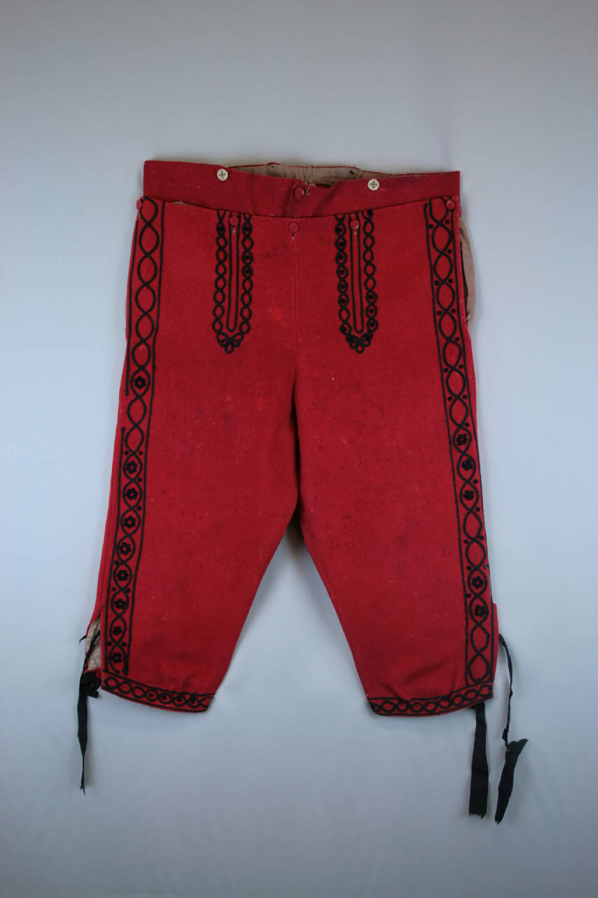 calzoni maschili - manifattura italiana||manifattura spagnola (prima metà|| sec. XIX||sec. XVIII)