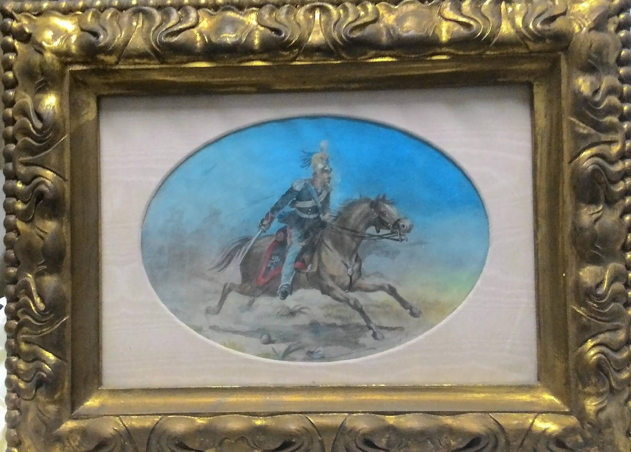 Figura di cavaliere, Figura di cavaliere (dipinto) di Grimaldi, Stanislao (sec. XIX)