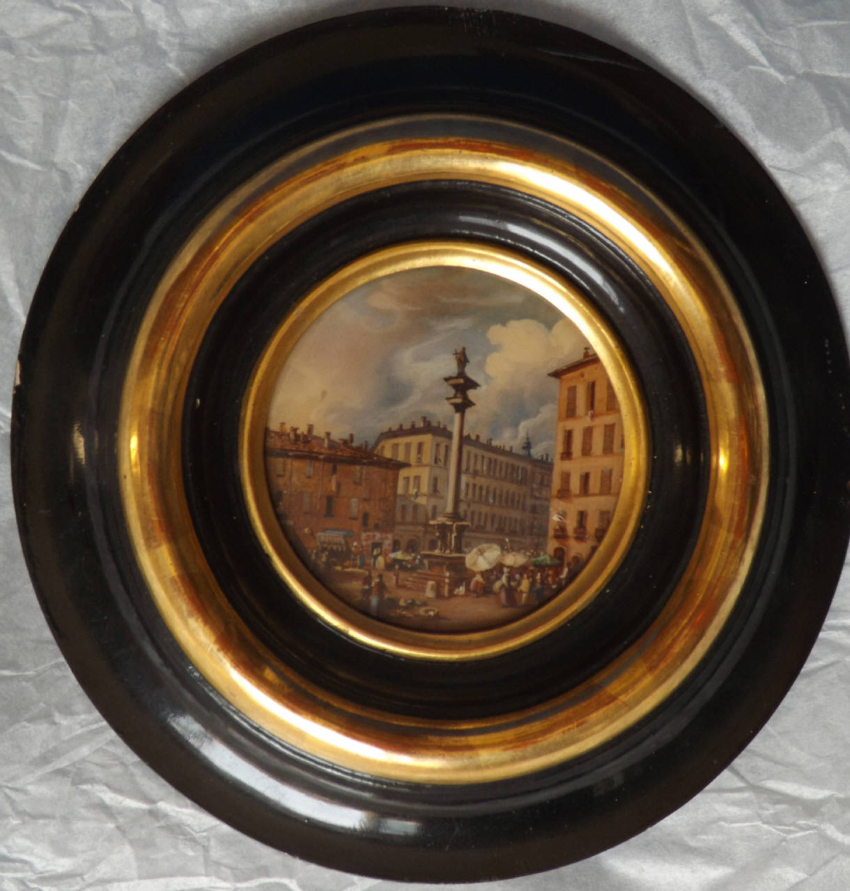 Verziere visto dallo sbocco di Via Durini (dipinto) - ambito milanese (metà sec. XIX)