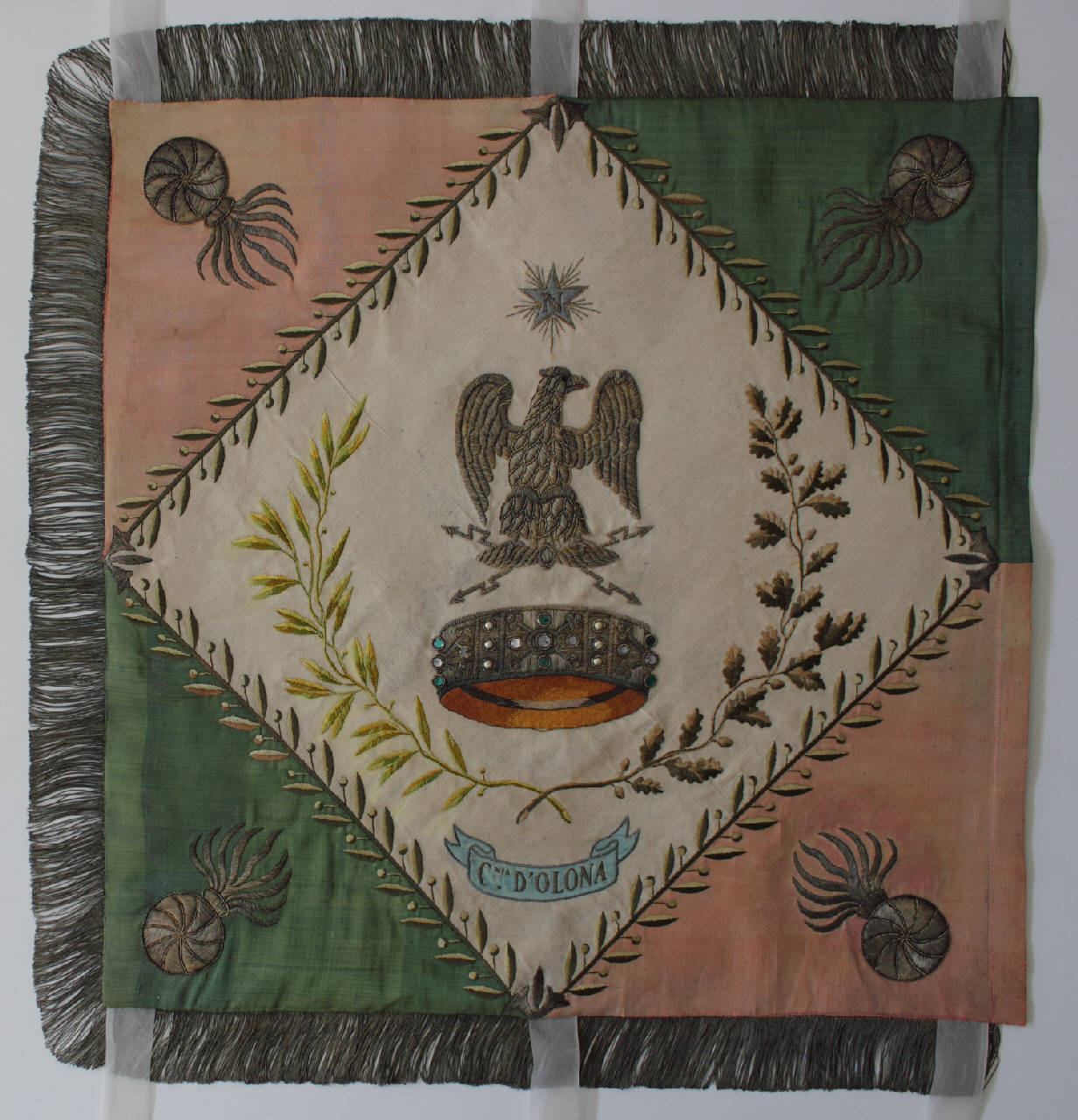 Lo Stendardo della Gendarmeria Reale della Prima Legione di Milano, Pirmo Squadrone, Compagnia d'Olona, Lo Stendardo della Gendarmeria Reale della Prima Legione di Milano, Pirmo Squadrone, Compagnia d'Olona (stendardo) - ambito lombardo (sec. XIX)