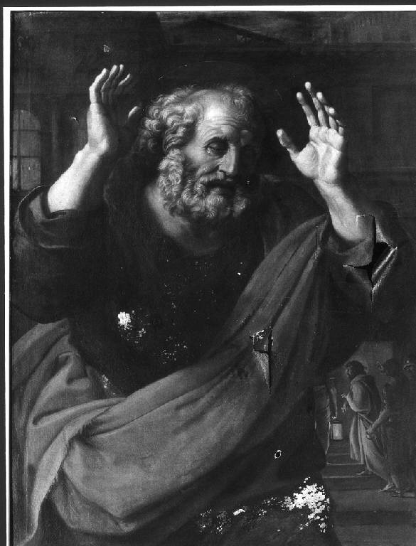 PIANTO DI SAN PIETRO (dipinto) - scuola italiana (fine sec. XVII)