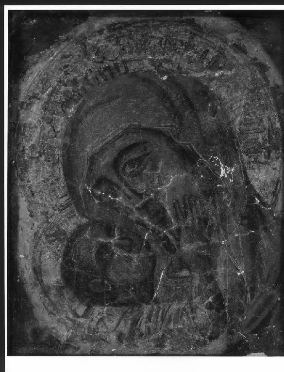 MADONNA CON BAMBINO (dipinto) - scuola bizantina (sec. XVI)