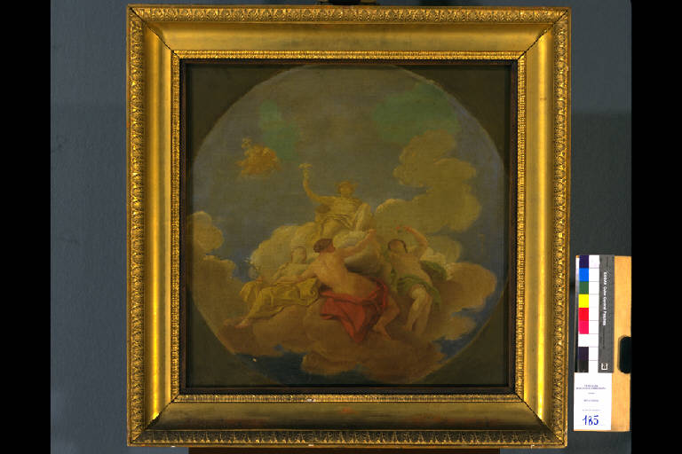 MERCURIO E LE GRAZIE (dipinto) di Traballesi Giuliano (secc. XVIII/ XIX)