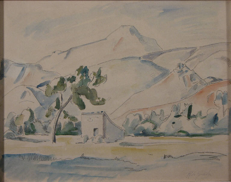 paesaggio rurale (dipinto) di Grada Raffaele De (sec. XX)