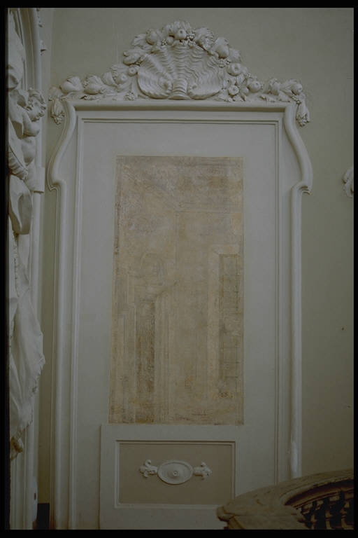 QUADRATURA ARCHITETTONICA (dipinto murale) di Mazzoccoli Francesco (maniera) (sec. XVIII)