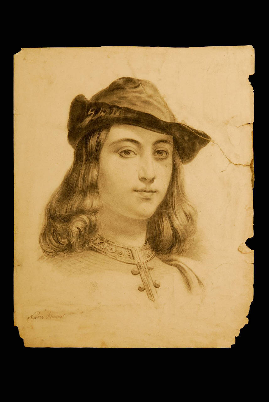 Ritratto maschile (disegno) di Nani Abramo (ultimo quarto sec. XIX)