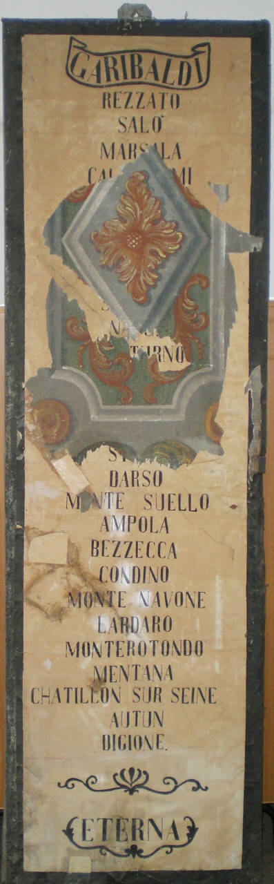 Elenco delle battaglie di Garibaldi (manifesto) - produzione locale (sec. XX)