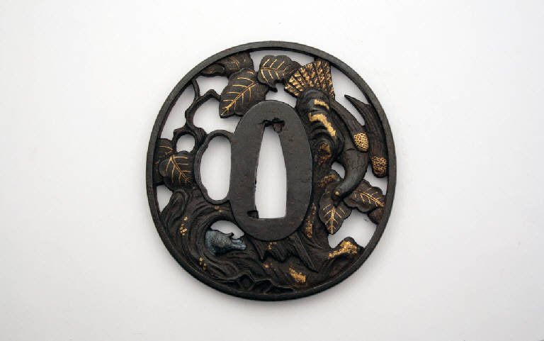 uccello (elsa di spada) - manifattura giapponese (sec. XVIII)