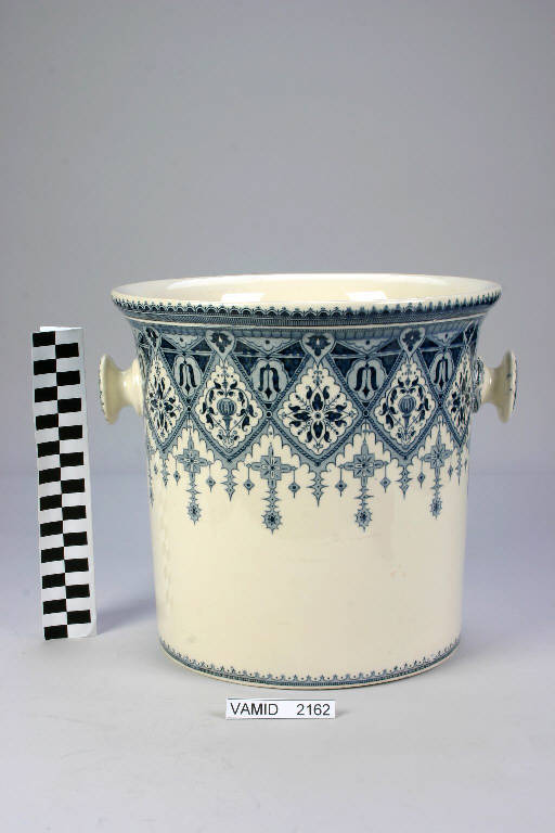 Motivi decorativi geometrici indiani (secchiello) di Sarreguemines (fine/inizio secc. XIX/ XX)