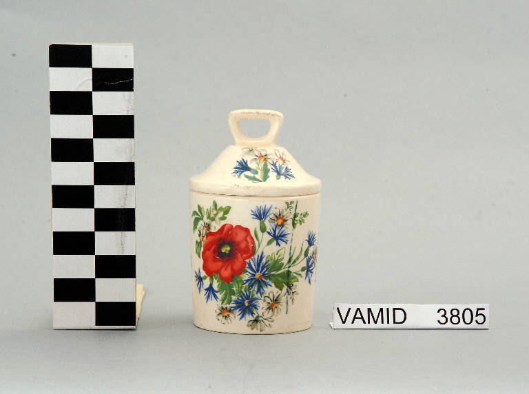 Papaveri, margherite e violette (zuccheriera) di Società Ceramica Italiana Laveno (sec. XX)