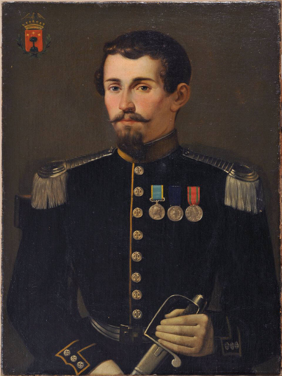 Ritratto del tenente Alberto Baggi (dipinto) - ambito Italia Settentrionale (ultimo quarto sec. XIX)