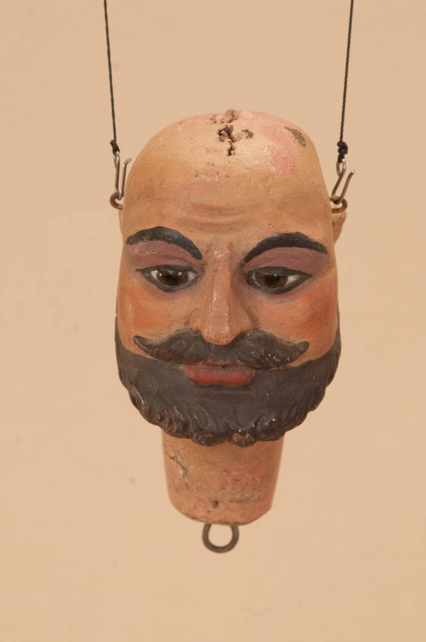 Uomo (testa di marionetta) - ambito Italia settentrionale (seconda metà sec. XIX)