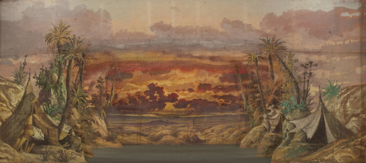 Deserto (scena) di Lualdi, Achille; Dotti, Maurizio - ambito milanese||ambito milanese (primo quarto sec. XX)