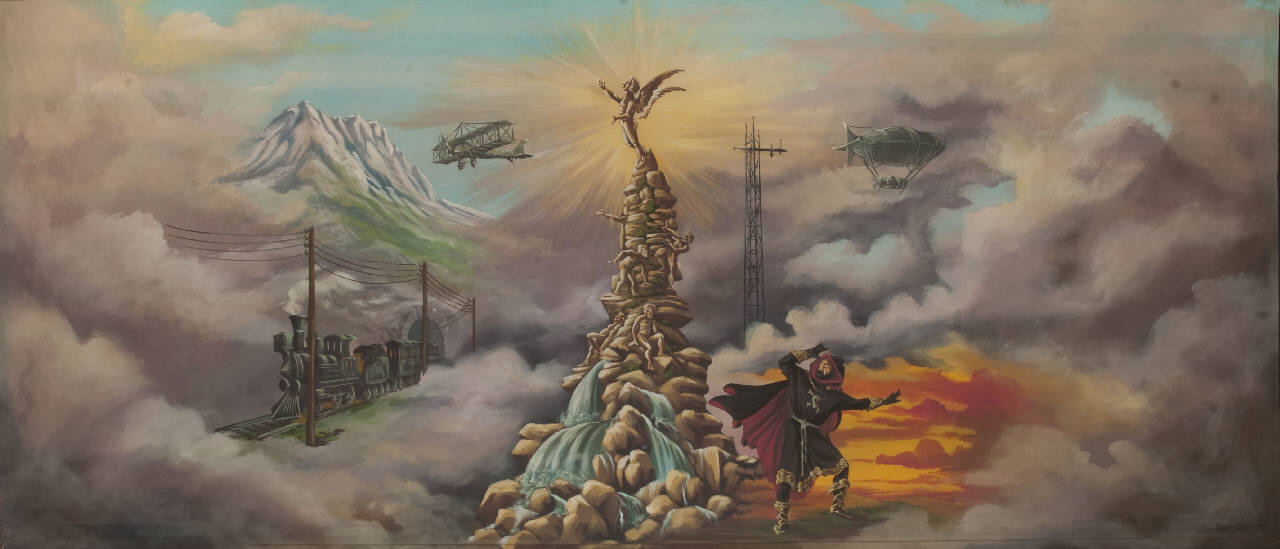 Comodino Frejus (scena) di Citterio, Franco - ambito milanese (fine sec. XX)