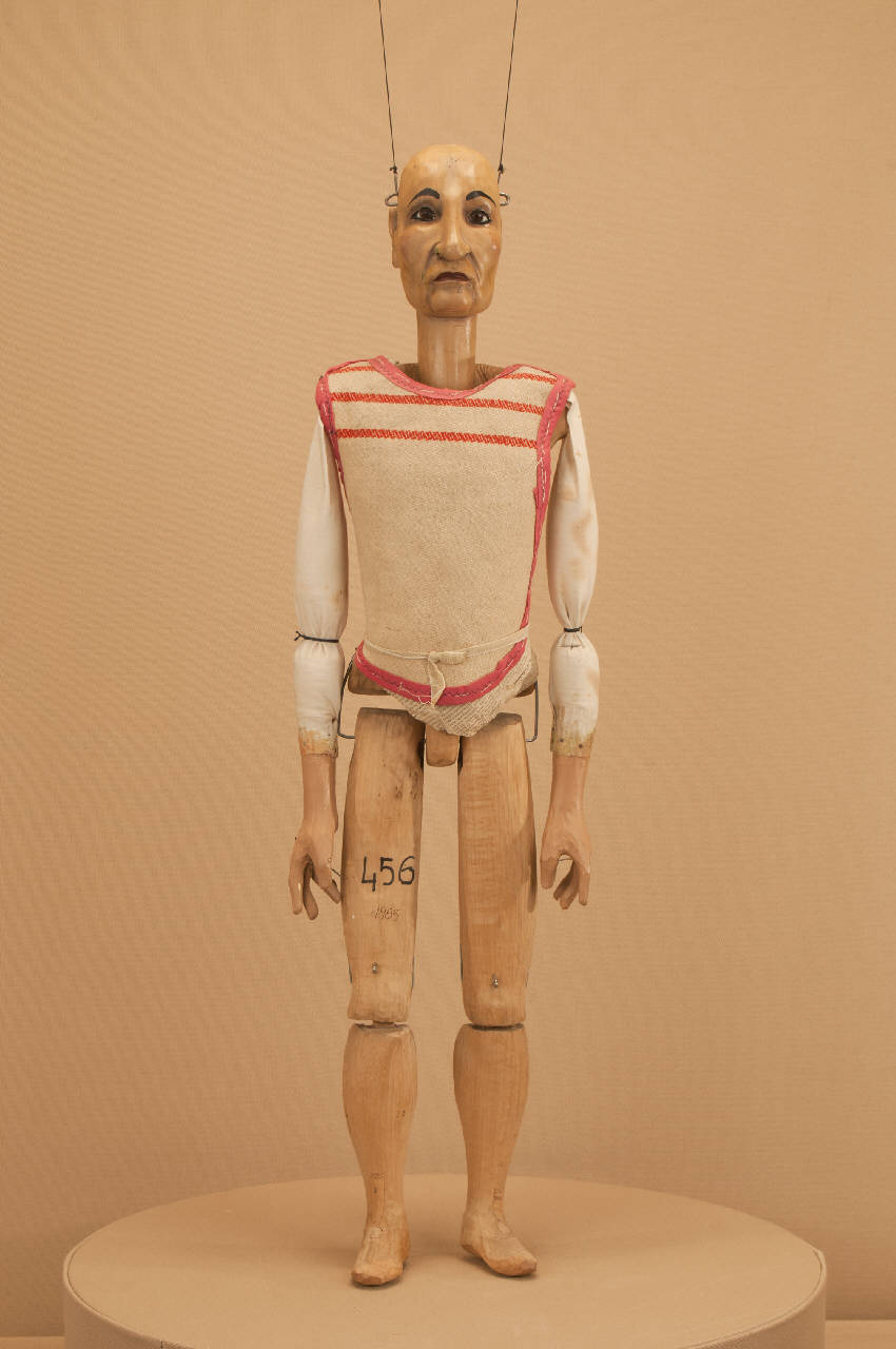 Uomo (marionetta) di Citterio, Franco; Citterio, Mariagrazia; Marcolegio, Tiziano; Corbella, Piero - ambito milanese (ultimo quarto sec. XX)