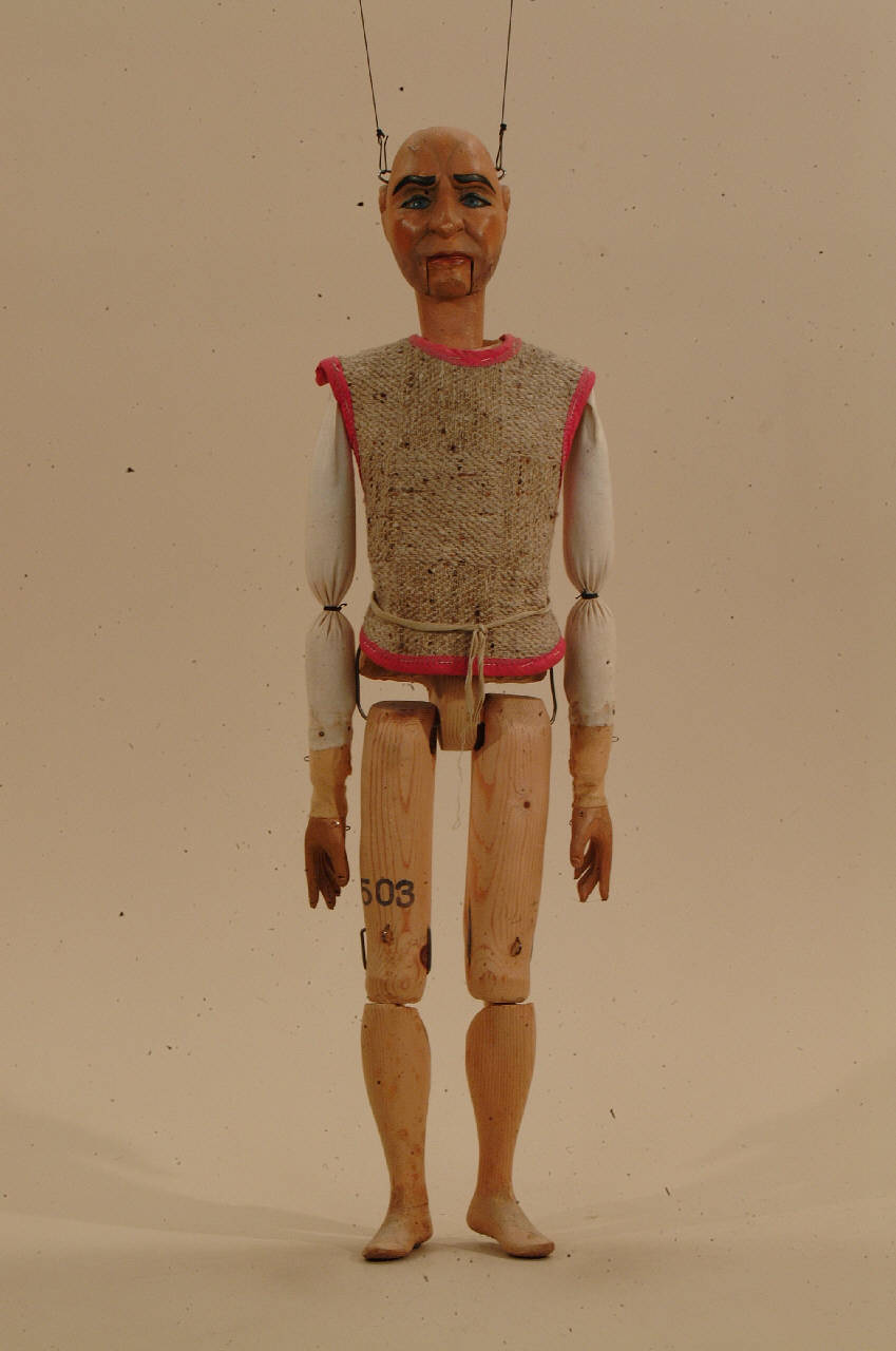 Cristoforo Colombo vecchio (marionetta) di Citterio, Franco - ambito milanese (seconda metà sec. XX)